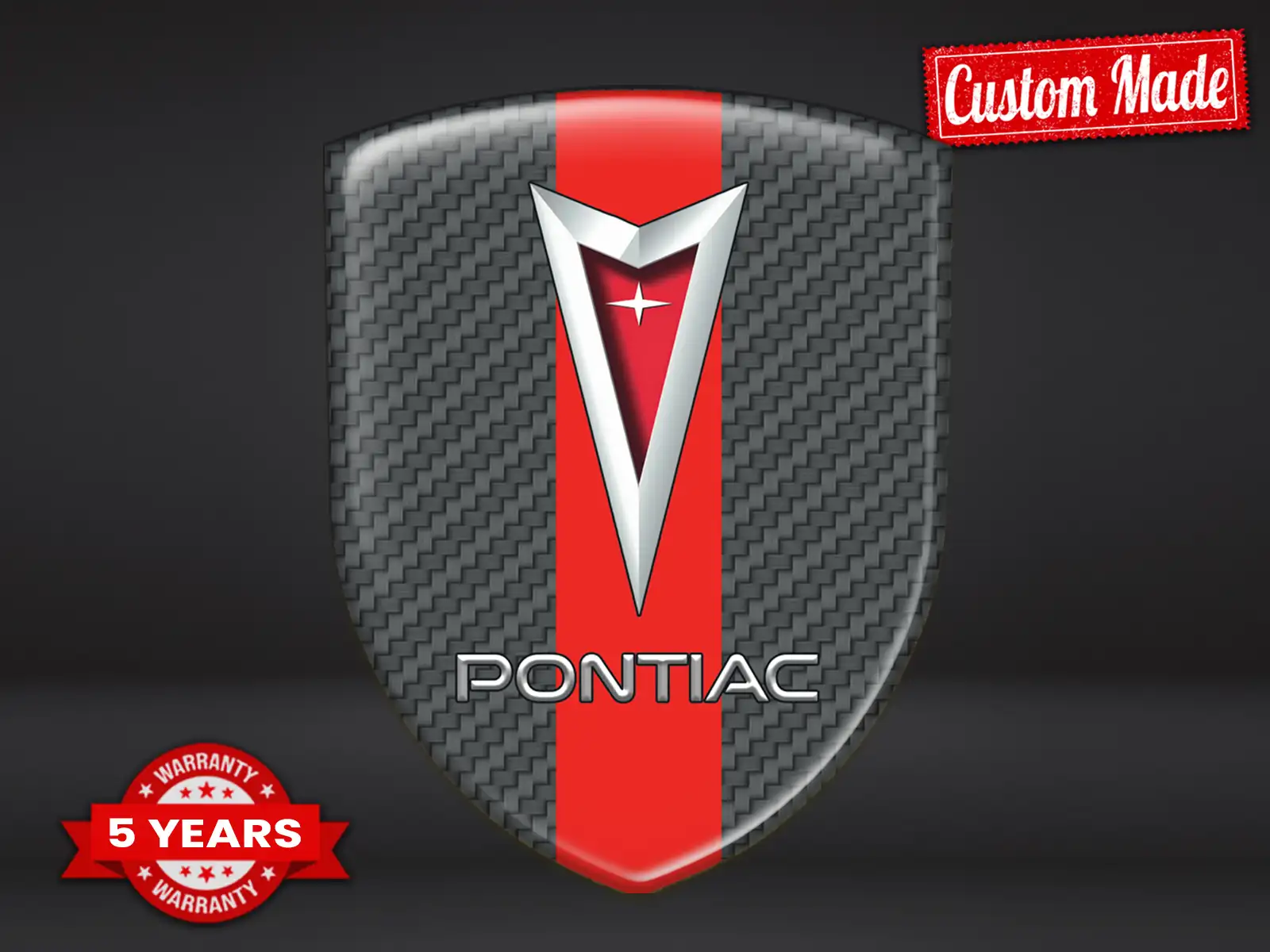 Pontiac Personalized Logo Stickers Stylish Customizable Sturdy